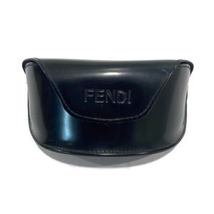 Fendi Sunglasses Large Black Protective Carry Case w/ Cleaning Cloth